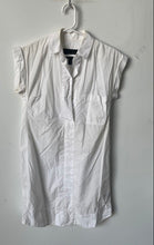 Load image into Gallery viewer, J.Crew Womens White Short Sleeve Collared Front Pockets Shirt Dress Size XXS
