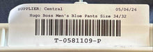 Load image into Gallery viewer, Hugo Boss Mens Blue Stretch Straight Leg Trouser Pants Size 34/32
