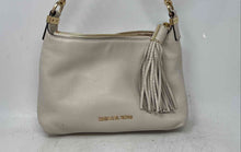 Load image into Gallery viewer, Michael Kors Womens White Tassel Inner Pocket Adjustable Strap Crossbody Bag
