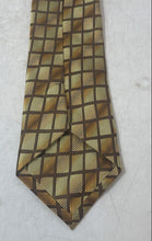 Load image into Gallery viewer, Krimson By Kwame Mens Brown Geometric Print Silk Adjustable Designer Tie w/ Tags
