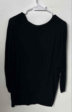 Load image into Gallery viewer, Tahari Womens Black Long Sleeve Scoop Neck Pullover Tunic Blouse Size Large
