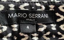 Load image into Gallery viewer, Mario Serrani Womens Black White Printed Bermuda Short Size 4
