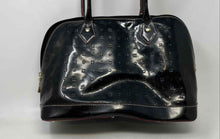 Load image into Gallery viewer, Arcadia Womens Black Patent Leather Bottom Studs Double Handle Satchel Bag Purse
