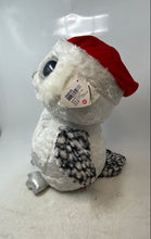 Load image into Gallery viewer, Ty Silk Beanie Boos Large Tinsel Snow Christmas Claire's Exclusive Owl Santa Hat
