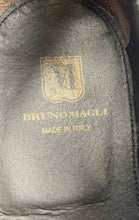 Load image into Gallery viewer, Authentic Bruno Magli Mens Black Leather Penny Loafers Shoes Size 11 Damaged
