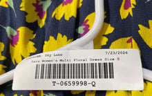Load image into Gallery viewer, Zara Womens Multicolor Floral 3/4 Sleeve Round Neck A-Line Dress Size Small
