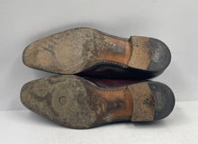 Load image into Gallery viewer, Authentic Salvatore Ferragamo Mens Brown Leather Loafers Shoes Size 10D Damaged
