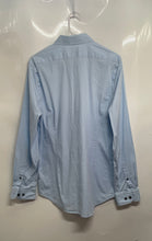 Load image into Gallery viewer, Express Mens Light Blue 1MX Extra Slim Fit Long Sleeve Collared Dress Shirt Sz L
