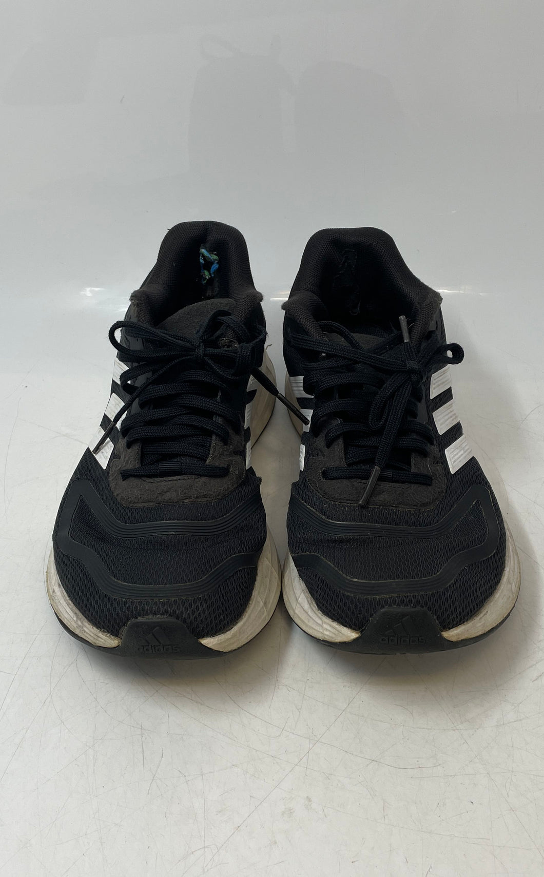 Adidas Womens Duramo 10 Black White Low Top Lace-Up Sneaker Shoes Size 7