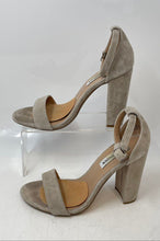 Load image into Gallery viewer, Steve Madden Womens Carrson Beige Open Toe Block Ankle Strap Heels Size 8M
