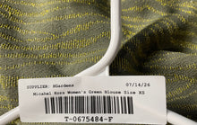 Load image into Gallery viewer, Michael Kors Womens Green Zebra Print Button Front Cropped Blouse Top Size XS
