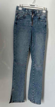 Load image into Gallery viewer, Forever 21 Womens Blue Denim Light Wash Split Hem Flared Leg Jeans Size 24
