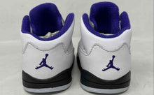 Load image into Gallery viewer, Authentic Nike Boys Air Jordan 5 Retro White Basketball Shoes Size 4C In Box
