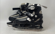 Load image into Gallery viewer, Lake Placid Boys Summit Black White Adjustable Ice Skates Size 1-4
