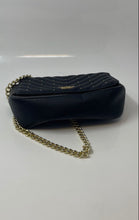 Load image into Gallery viewer, Victoria's Secret Womens Black Quilted Faux Leather Chain Strap Shoulder Bag
