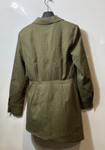 Load image into Gallery viewer, Avec Les Filles Womens Olive Green Gingham Long Sleeve Mini Dress Size 8 W/ Tag
