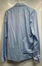 Load image into Gallery viewer, Kenneth Cole New York Mens Blue Slim Fit Non-Iron Dress Shirt Size L 16 34/35
