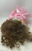 Load image into Gallery viewer, Unbranded Curly Brown Hair Realistic Baby Doll In Pink Dress With Accessories
