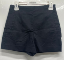 Load image into Gallery viewer, Zara Womens Black Flat Front Stretch Slash Pockets Chino Shorts Size Medium
