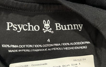 Load image into Gallery viewer, Psycho Bunny Mens Black Graphic Print Short Sleeve Pullover T-Shirt Size 4
