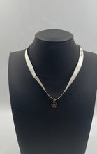 Load image into Gallery viewer, Authentic Dior Women's White Satin Ribbon/Silver Tone Necklace
