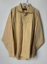 Load image into Gallery viewer, Donald J. Trump Mens Beige Cotton Collared Long Sleeve Dress Shirt Size 17.5
