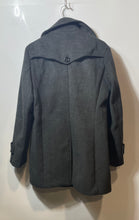 Load image into Gallery viewer, Womens Gray Long Sleeve Pockets Double-Breasted Pea Coat Size Large
