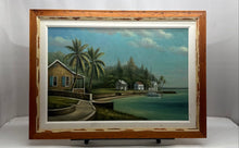 Load image into Gallery viewer, Large Palm Tree Beach House Coastal Landscape Wall Decor Framed Art Painting
