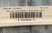 Load image into Gallery viewer, American Eagle Outfitters Womens Blue Denim Super Stretch Mini Skirt Size 2
