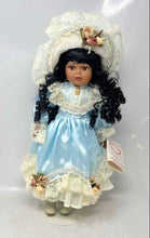 Load image into Gallery viewer, Chatelaine Collectible Fine Porcelain Doll Black Curly Hair And Brown Eyes
