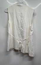 Load image into Gallery viewer, Abercrombie &amp; Fitch Womens White Waist Tie Button Front Vest Size Small
