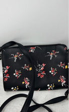 Load image into Gallery viewer, Kenneth Cole Reaction Womens Black With Floral Print Zipper Crossbody Bag
