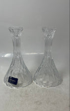 Load image into Gallery viewer, Set Of 2 Pcs Mikasa Capella Crystal Clear Candlestick Holder Collectible

