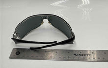 Load image into Gallery viewer, Authentic Giorgio Armani Women's Gunmetal Black Crystal Logo Shield Sunglasses
