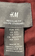 Load image into Gallery viewer, H&amp;M Mens Red Regular Fit Spread Collar Short Sleeve Button-Up Shirt Size XXL
