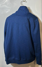 Load image into Gallery viewer, H&amp;M Womens Blue Long Sleeve Elbow Patch Button Front Cardigan Sweater Size M

