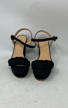 Load image into Gallery viewer, Bruno Menegatti Womens Black Buckle Open Toe Block Platform Heels Size 10
