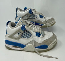 Load image into Gallery viewer, Authentic Nike Mens Air Jordan 4 White Blue Golf Shoes Size 6.5 Worn Dirty
