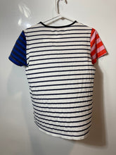 Load image into Gallery viewer, Brooks Brothers Womens White Black Striped Short Sleeve Crew Neck T-Shirt Size M
