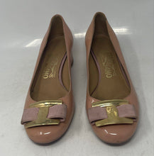Load image into Gallery viewer, Authentic Salvatore Ferragamo Womens Beige Block Pump Heels Size 6M Worn Stained
