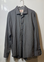 Load image into Gallery viewer, Simon Templar Mens Gray Striped Long Sleeve Collared Button-Up Shirt Size XL
