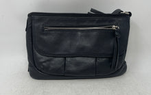 Load image into Gallery viewer, Great American Womens Black Leather Adjustable Strap Zip Top Lined Crossbody Bag
