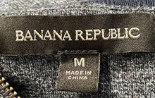 Load image into Gallery viewer, Banana Republic Mens Navy Blue Knitted 1/4 Zip Pullover Hoodie Size Medium
