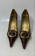Load image into Gallery viewer, Mixx Womens Burgundy Leather Pointed Toe Slip-On Pump Heels Size 8
