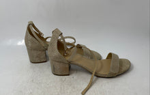 Load image into Gallery viewer, Michael Kors Womens Serena Flex Gold-Tone Block Heel Ankle Strap Sandals Size 10
