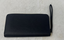 Load image into Gallery viewer, Kate Spade New York Womens Black Saffiano Leather Zip-Around Wristlet Wallet

