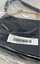 Load image into Gallery viewer, Juicy Couture Womens Black Monogram Embossed Charm Chain Strap Shoulder Handbag
