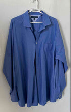 Load image into Gallery viewer, Tommy Hilfiger Mens Blue Cotton Long Sleeve Collared Dress Shirt Size 19 Tall
