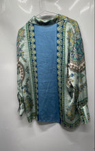 Load image into Gallery viewer, Zara Womens Multicolor Floral Spread Collar Long Sleeve Button-Up Shirt Size S
