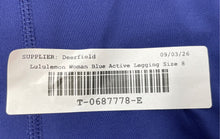 Load image into Gallery viewer, Lululemon Womens Blue Stretch Pull-On Activewear Cropped Leggings Size 8

